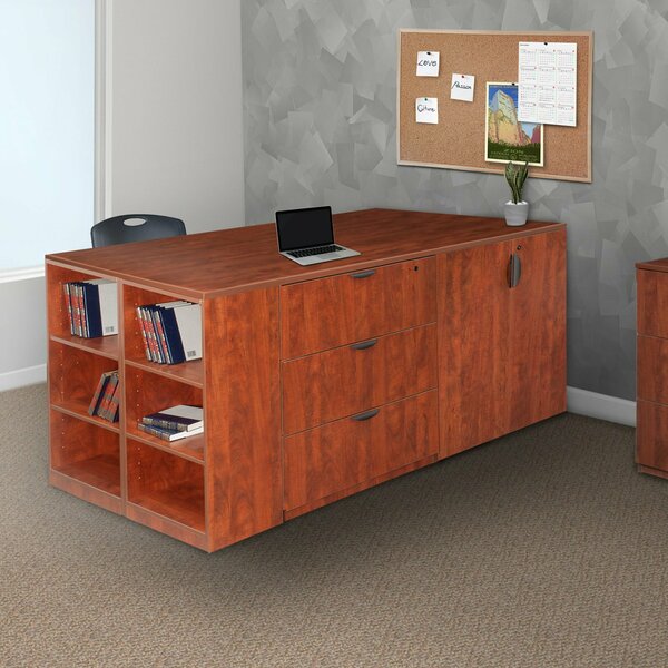 Legacy StandUp Storage CabLatFile Desk, Bookcase, Cherry, Letter/Legal LS2SCLFSD8546CH